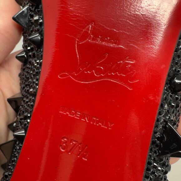 Christian Louboutin Pigalili Pot Pourri Strass Pumps Heels 37.5 - Picture 10 of 11